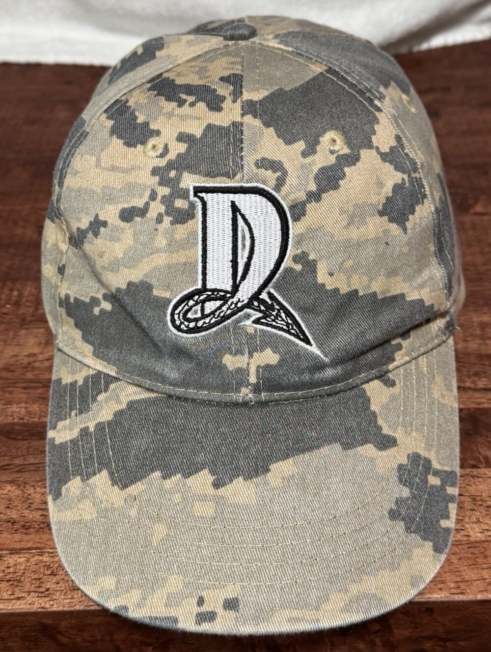 Pre Owned MiLB DAYTON DRAGONS HAT CAMOUFLAGE GENUINE Strap Back